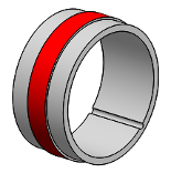 Epoxy-on Flat Belt Sleeve with tracking sleeve (red)